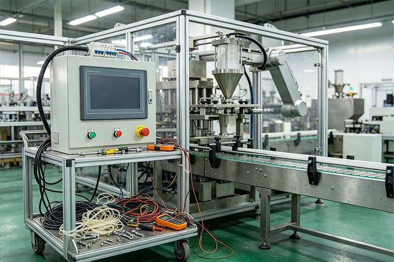 HC-500 PLC+HMI Integrated Controller Applied in Packaging Machinery Production Line